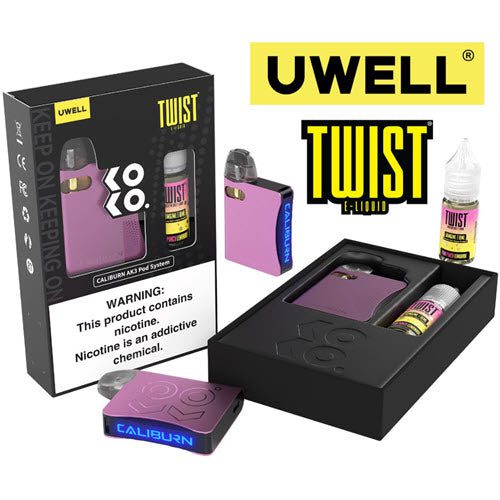 Uwell Caliburn AK3 Pod Kit & Salt 10mL Bundle - Ohm City Vapes